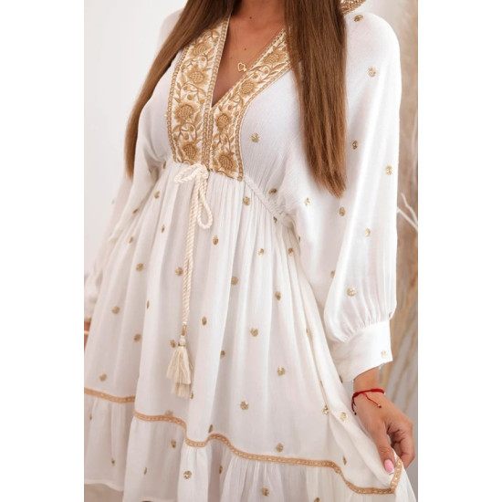 Women's white dress with embroidery Palace 32649 - For women Women's white dress with embroidery Palace 32649