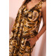 Women's brown dress with shoulder straps Colby 32676 - Dresses and tunics Women's brown dress with shoulder straps Colby 32676