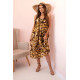 Women's brown dress with shoulder straps Colby 32676 - Dresses and tunics Women's brown dress with shoulder straps Colby 32676