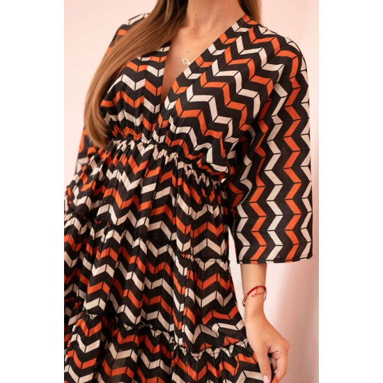 Women's black dress with wide sleeves Elena 32647 - For women Women's black dress with wide sleeves Elena 32647