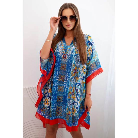 Women's blue beach dress with neckline Beach 32634 - For women Women's blue beach dress with neckline Beach 32634