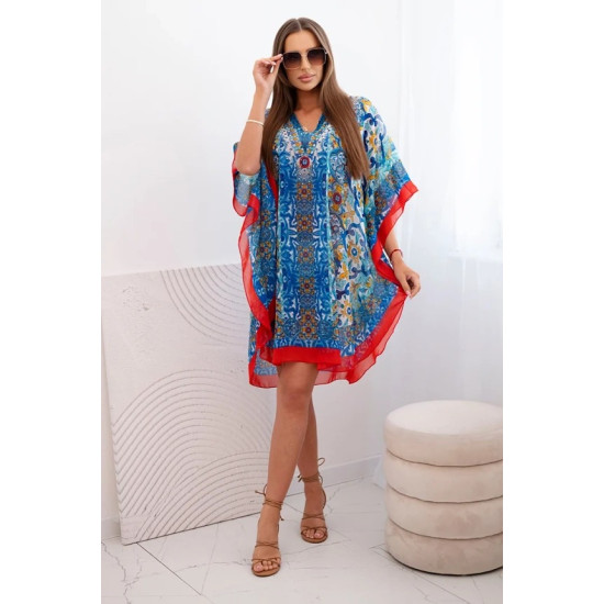 Women's blue beach dress with neckline Beach 32634 - For women Women's blue beach dress with neckline Beach 32634