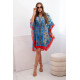 Women's blue beach dress with neckline Beach 32634 - For women Women's blue beach dress with neckline Beach 32634