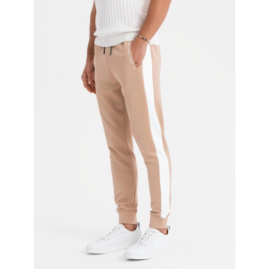 Men's brown casual trousers Adelf V4 OM-PASK-0229 - Trousers Men's brown casual trousers Adelf V4 OM-PASK-0229