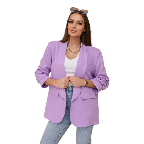 Moteriškas šviesiai violetinis švarkas Florita 24032 - Moterims Moteriškas šviesiai violetinis švarkas Florita 24032