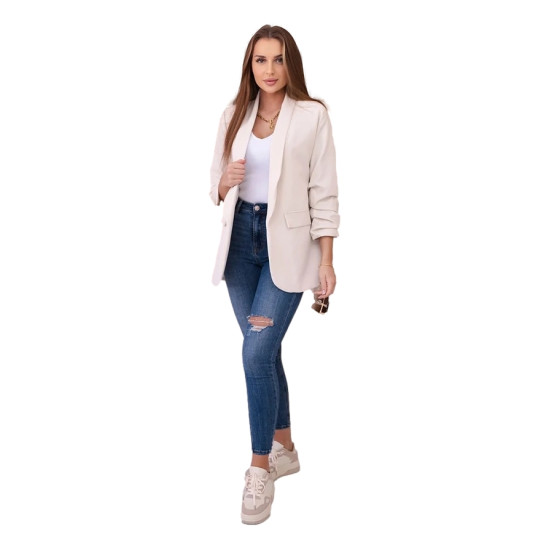 Moteriškas šviesiai rusvas švarkas Florita 23828 - Moterims Moteriškas šviesiai rusvas švarkas Florita 23828