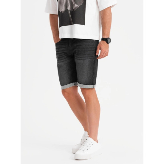 Men's black denim shorts Ragat V3 OM-SRDS-0164 - Shorts | Bridges Men's black denim shorts Ragat V3 OM-SRDS-0164