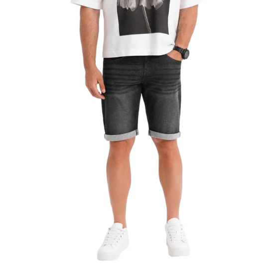 Men's black denim shorts Ragat V3 OM-SRDS-0164 - Shorts | Bridges Men's black denim shorts Ragat V3 OM-SRDS-0164