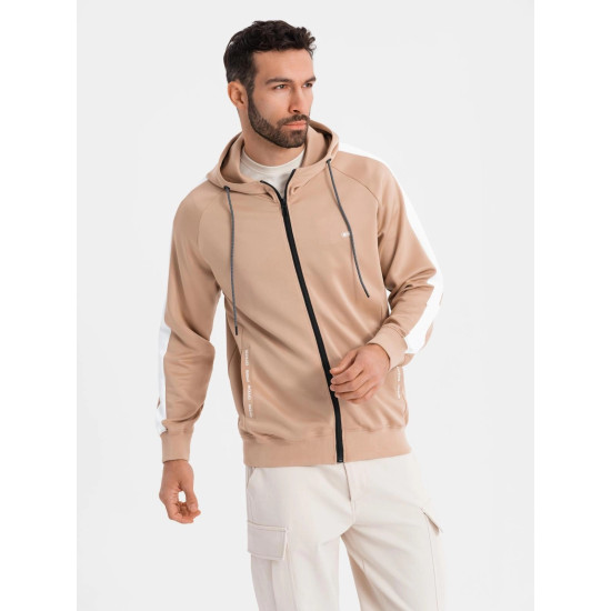 Brązowy sweter męski Dan V4 OM-SSZP-0210 - Swetry męskie| Swetry online Brązowy sweter męski Dan V4 OM-SSZP-0210