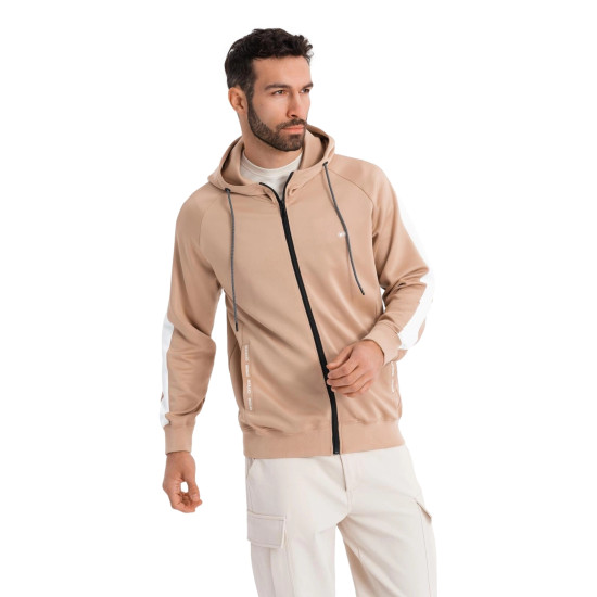 Brązowy sweter męski Dan V4 OM-SSZP-0210 - Swetry męskie| Swetry online Brązowy sweter męski Dan V4 OM-SSZP-0210