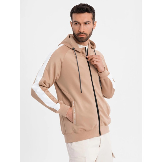 Brązowy sweter męski Dan V4 OM-SSZP-0210 - Swetry męskie| Swetry online Brązowy sweter męski Dan V4 OM-SSZP-0210