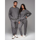 Unisex laisvalaikio kostiumas pilkos spalvos Couple V18 Z109 - Moterims Unisex laisvalaikio kostiumas pilkos spalvos Couple V18 Z109