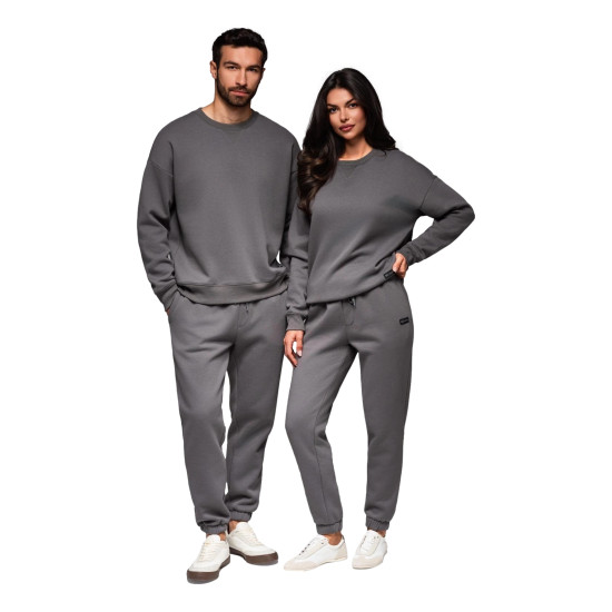 Unisex laisvalaikio kostiumas pilkos spalvos Couple V18 Z109 - Moterims Unisex laisvalaikio kostiumas pilkos spalvos Couple V18 Z109
