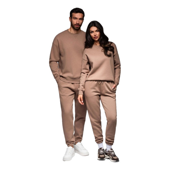 Unisex laisvalaikio kostiumas rudos spalvos Couple V16 Z109 - Vyrams Unisex laisvalaikio kostiumas rudos spalvos Couple V16 Z109