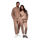 Unisex laisvalaikio kostiumas rudos spalvos Couple V16 Z109 - Vyrams Unisex laisvalaikio kostiumas rudos spalvos Couple V16 Z109