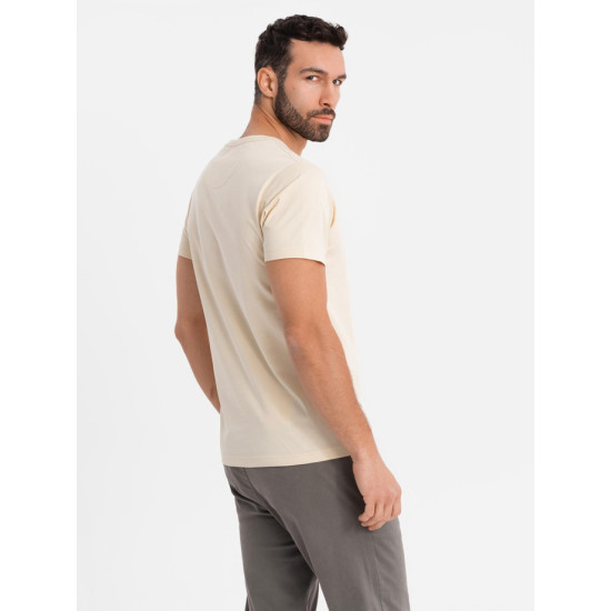 Vyriški rusvos spalvos marškinėliai Brave V1 OM-TSPT-0228