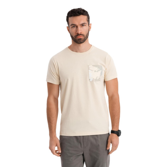 Vyriški rusvos spalvos marškinėliai Brave V1 OM-TSPT-0228