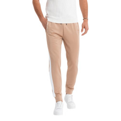 Vyriškos rusvos spalvos laisvalaikio kelnės Adelf