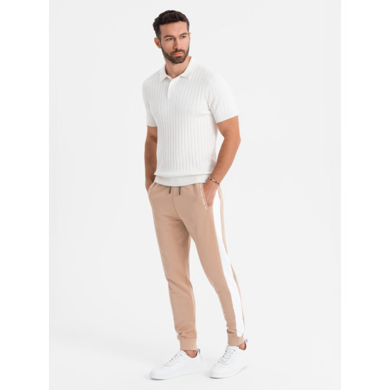 Men's brown casual trousers Adelf V4 OM-PASK-0229 - Trousers Men's brown casual trousers Adelf V4 OM-PASK-0229