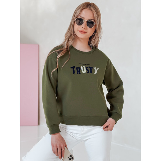 Women's khaki jumper Trusty BY1409 - Jumpers Women's khaki jumper Trusty BY1409