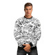 Men's white sweatshirt with print Stop JS/8B1195/1 - Hoodless jumpers Men's white sweatshirt with print Stop JS/8B1195/1