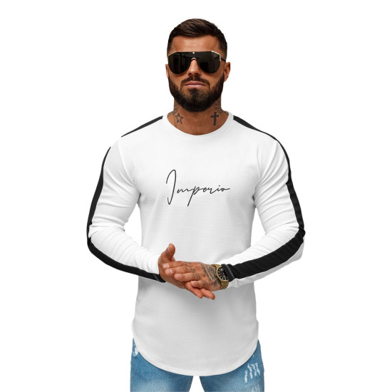 White men's blouse Pero O/D7197 - Men's Sweaters| Sweaters online White men's blouse Pero O/D7197