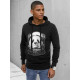 Czarny sweter męski Panda BX5130 - Swetry męskie| Swetry online Czarny sweter męski Panda BX5130