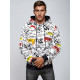 Men's white hooded jumper JS/8B1251/1 - Men's Sweaters| Sweaters online Men's white hooded jumper JS/8B1251/1