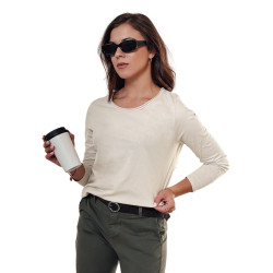 Moteriška rusva palaidinė su pakabuku Minimoda