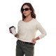 Women's brown blouse with pendant Minimoda