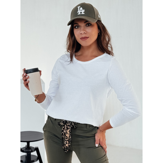 Moteriška balta palaidinė su pakabuku Minimoda RY2679 - Moterims Moteriška balta palaidinė su pakabuku Minimoda RY2679