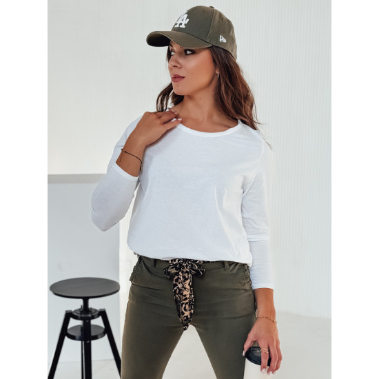 Moteriška balta palaidinė su pakabuku Minimoda RY2679 - Moterims Moteriška balta palaidinė su pakabuku Minimoda RY2679