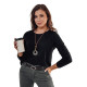 Women's black blouse with pendant Minimoda RY2678 - For women Women's black blouse with pendant Minimoda RY2678
