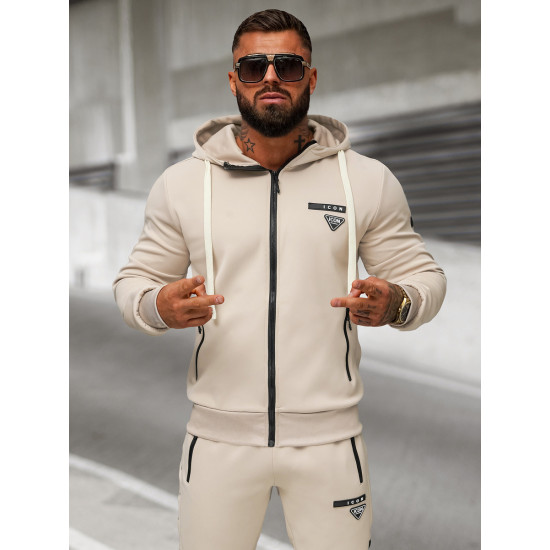 Men's brown tracksuit set Icon O/LN11760 - For men Men's brown tracksuit set Icon O/LN11760