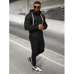 Vyriškas juodos spalvos sportinio kostiumo komplektas Icon Vyriškas juodos spalvos sportinio kostiumo komplektas Icon