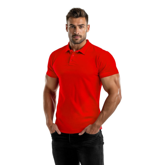 Vīriešu sarkans polo krekls Casual JS/8T80/18