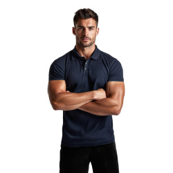 Vyriški tamsiai mėlyni polo marškinėliai Casual Vyriški tamsiai mėlyni polo marškinėliai Casual