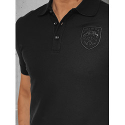 Vyriški juodos spalvos polo marškinėliai su logotipu Emb Vyriški juodos spalvos polo marškinėliai su logotipu Emb