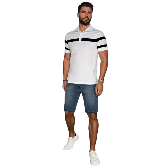 Vyriški balti polo marškinėliai Lima PX0628 - Marškinėliai Vyriški balti polo marškinėliai Lima PX0628