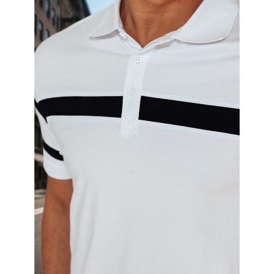Vyriški balti polo marškinėliai Lima PX0628 - Marškinėliai Vyriški balti polo marškinėliai Lima PX0628