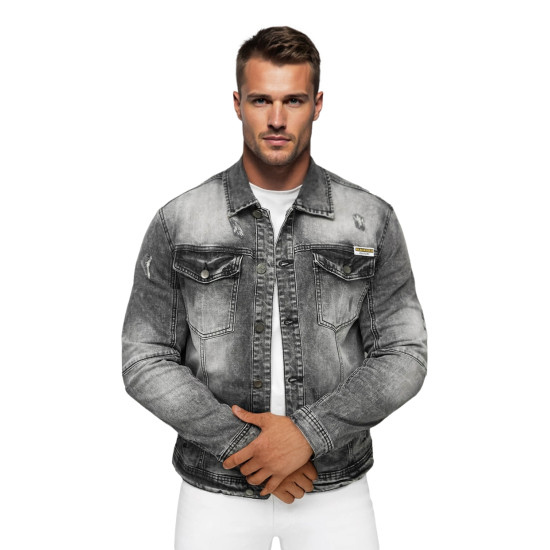 Men's grey denim jacket NB/MJ529NZ - For men Men's grey denim jacket NB/MJ529NZ