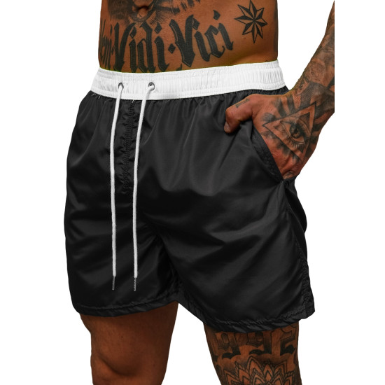 Men's shorts black/white Renald JS/17K561/2 - Shorts | Bridges Men's shorts black/white Renald JS/17K561/2