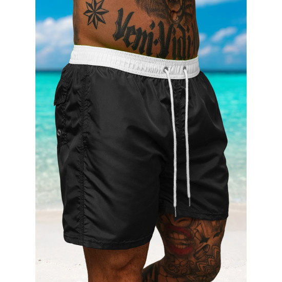 Men's shorts black/white Renald JS/17K561/2 - Shorts | Bridges Men's shorts black/white Renald JS/17K561/2