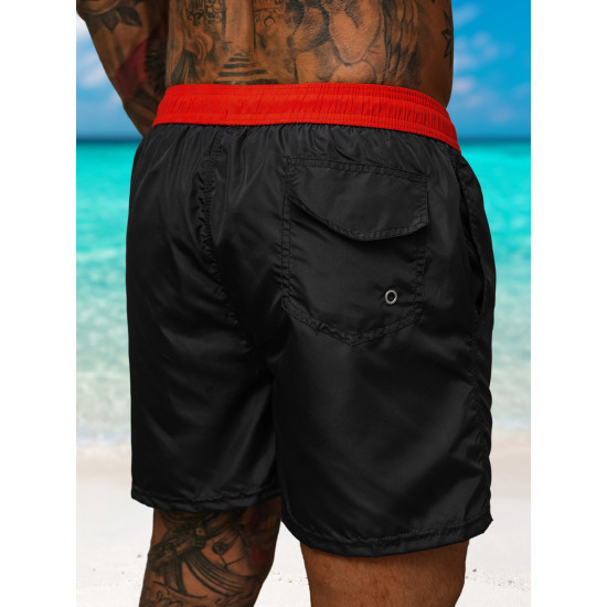 Miesten shortsit musta/punainen Renald JS/17K561/1 - Lyhytelokuvat | Sillat Miesten shortsit musta/punainen Renald JS/17K561/1