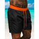 Men's shorts black/orange Renald JS/17K561/6 - Shorts | Bridges Men's shorts black/orange Renald JS/17K561/6