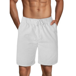 Vyriški baltos spalvos šortai Akel