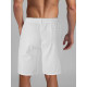 Miesten valkoiset shortsit Akel TMK/DC809/2 - Lyhytelokuvat | Sillat Miesten valkoiset shortsit Akel TMK/DC809/2