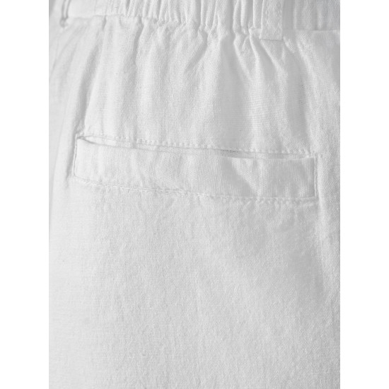 Miesten valkoiset shortsit Akel TMK/DC809/2 - Lyhytelokuvat | Sillat Miesten valkoiset shortsit Akel TMK/DC809/2