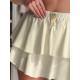 Women's white mini skirt Falbela CY0493 - For women Women's white mini skirt Falbela CY0493