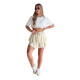Women's white mini skirt Falbela CY0493 - For women Women's white mini skirt Falbela CY0493